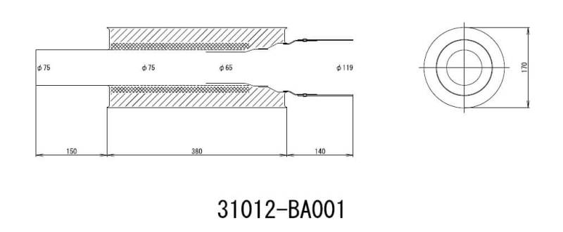 Load image into Gallery viewer, HKS Universal Carbon-Ti Cat-back Exhaust - 170mm Shell/75mm Diameter
