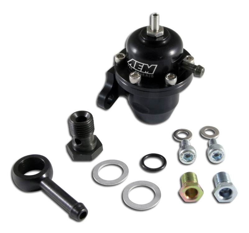 Load image into Gallery viewer, AEM Electronics Fuel Pressure Regulator Black Honda Acura
