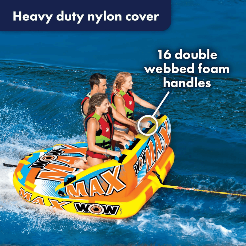 Load image into Gallery viewer, WOW Watersports Max Inflatable Towable Deck Tube for up to 3 Riders
