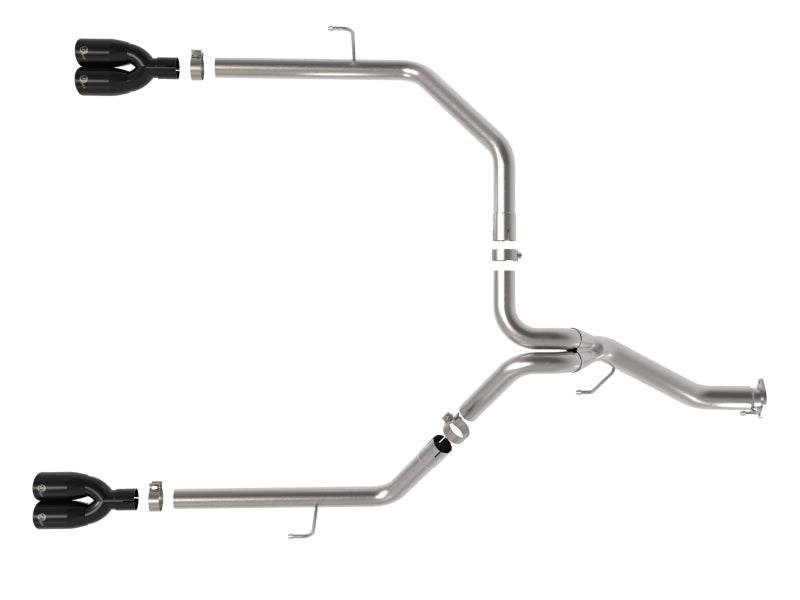 Load image into Gallery viewer, aFe Vulcan Series 3in 304SS DPF-Back 21 Jeep Gladiator V6-3.0L (td) Dual Black Tip
