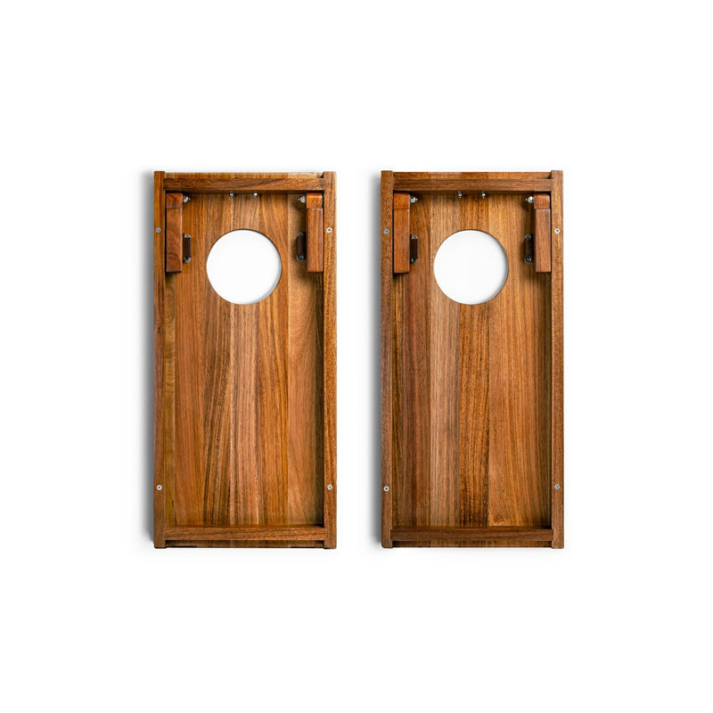 Load image into Gallery viewer, 1ft x 2ft Gameday Teams Epoxy Resin Wood Compact Travel Cornhole Board Set
