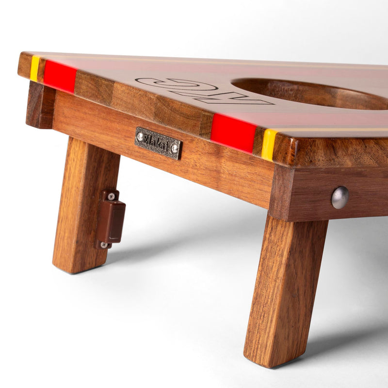 Load image into Gallery viewer, 1ft x 2ft Gameday Teams Epoxy Resin Wood Compact Travel Cornhole Board Set
