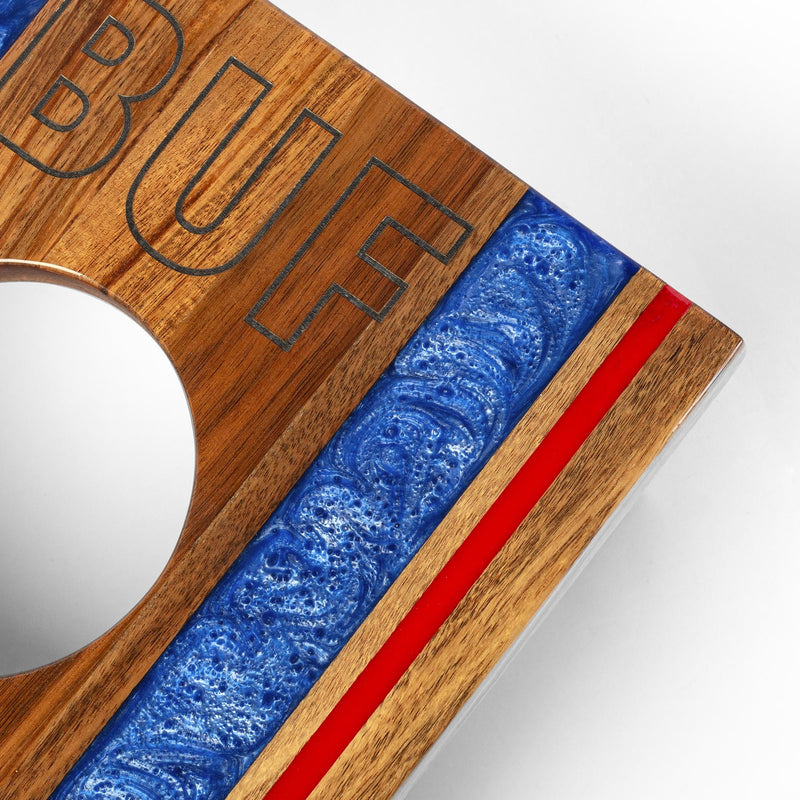 Load image into Gallery viewer, 1ft x 2ft Gameday Teams Epoxy Resin Wood Compact Travel Cornhole Board Set
