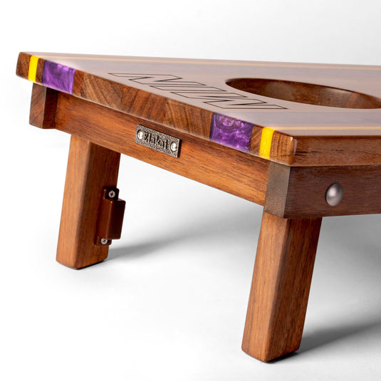 1ft x 2ft Gameday Teams Epoxy Resin Wood Compact Travel Cornhole Board Set