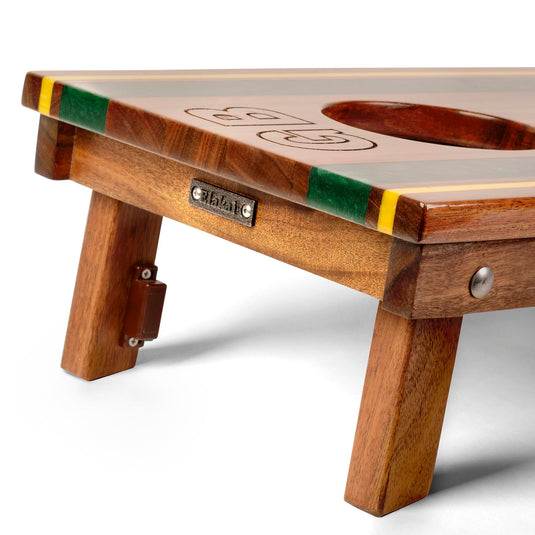 1ft x 2ft Gameday Teams Epoxy Resin Wood Compact Travel Cornhole Board Set