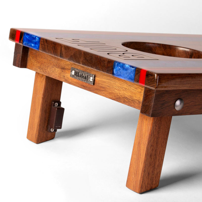 Load image into Gallery viewer, 1ft x 2ft Gameday Teams Epoxy Resin Wood Compact Travel Cornhole Board Set
