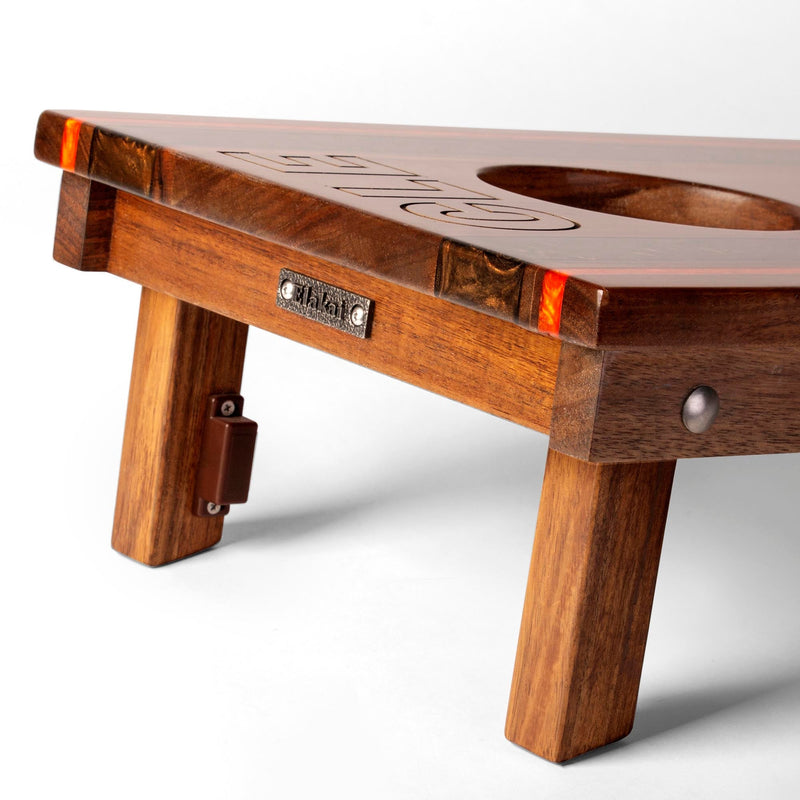 Load image into Gallery viewer, 1ft x 2ft Gameday Teams Epoxy Resin Wood Compact Travel Cornhole Board Set
