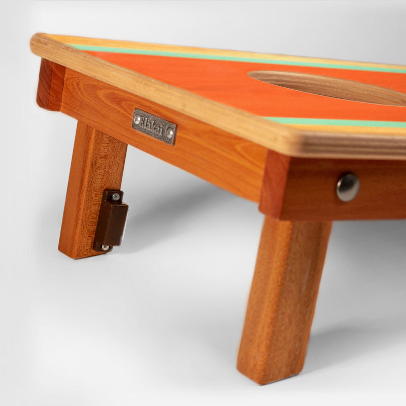 Load image into Gallery viewer, 1ft x 2ft Graphic Wood Travel Cornhole Set | Classic Beach Stripes Collection
