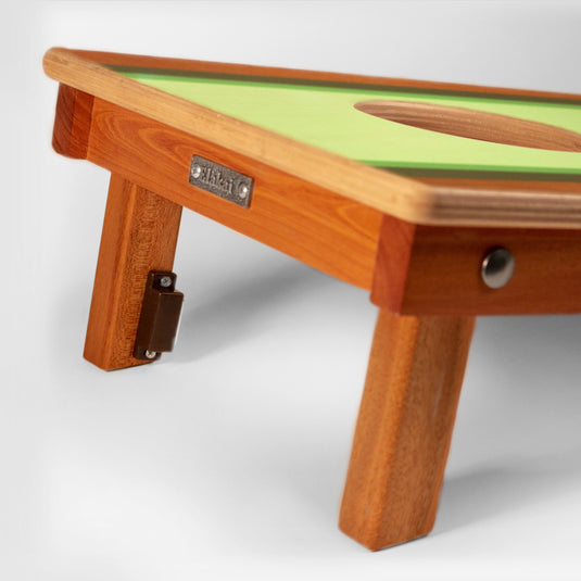 1ft x 2ft Graphic Wood Travel Cornhole Set | Classic Beach Stripes Collection