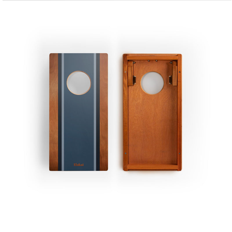 Load image into Gallery viewer, 1ft x 2ft Graphic Wood Travel Cornhole Set | Classic Beach Stripes Collection
