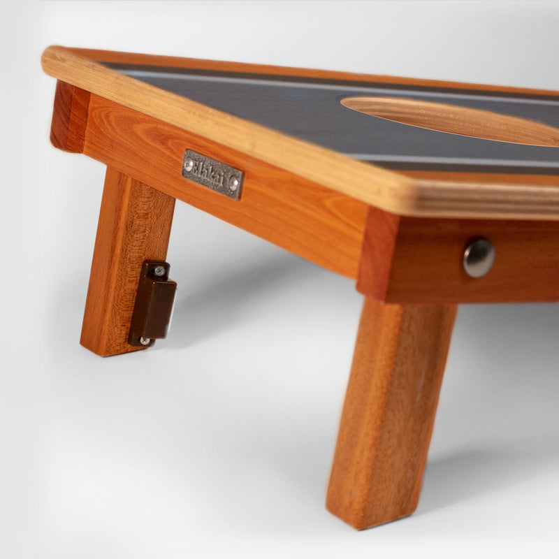 Load image into Gallery viewer, 1ft x 2ft Graphic Wood Travel Cornhole Set | Classic Beach Stripes Collection
