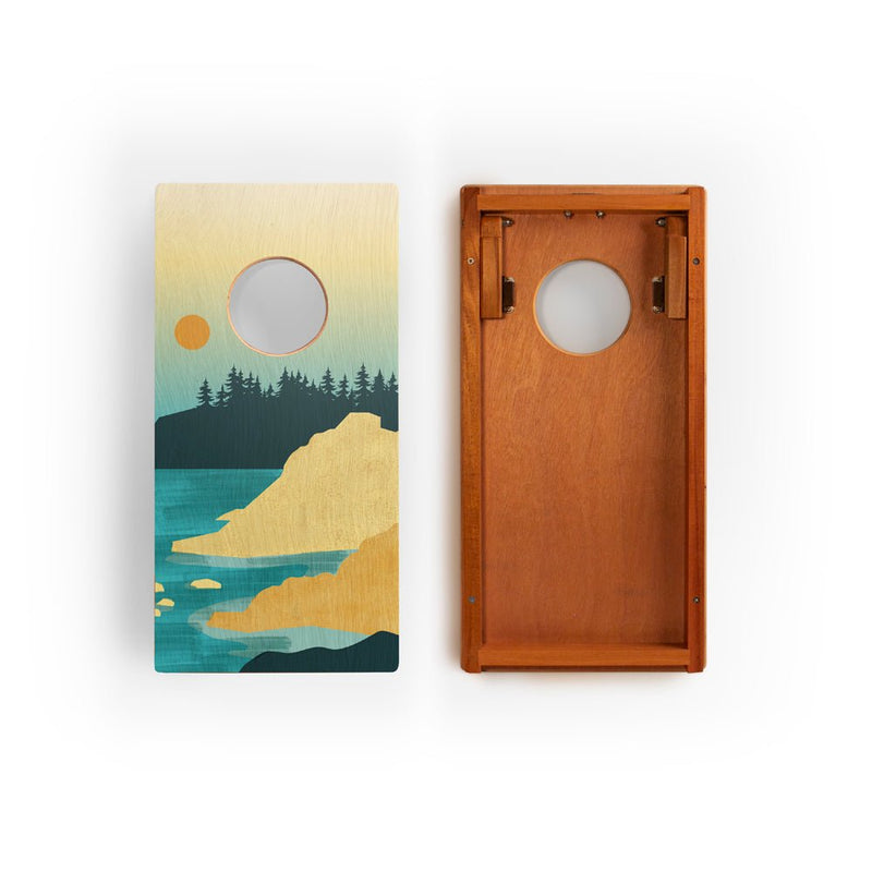 Load image into Gallery viewer, 1ft x 2ft Graphic Wood Travel Cornhole Set | National Parks Inspired Collection
