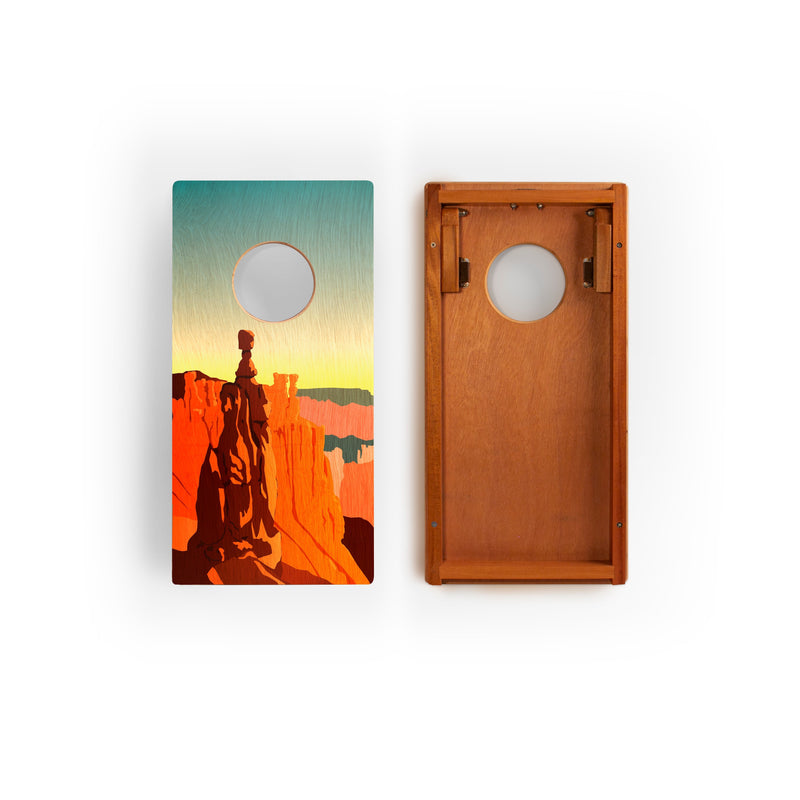 Load image into Gallery viewer, 1ft x 2ft Graphic Wood Travel Cornhole Set | National Parks Inspired Collection
