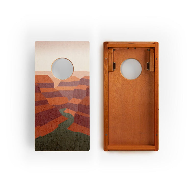 Load image into Gallery viewer, 1ft x 2ft Graphic Wood Travel Cornhole Set | National Parks Inspired Collection
