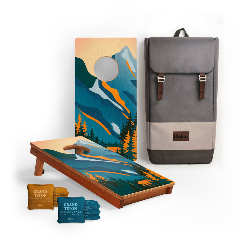 Load image into Gallery viewer, 1ft x 2ft Graphic Wood Travel Cornhole Set | National Parks Inspired Collection
