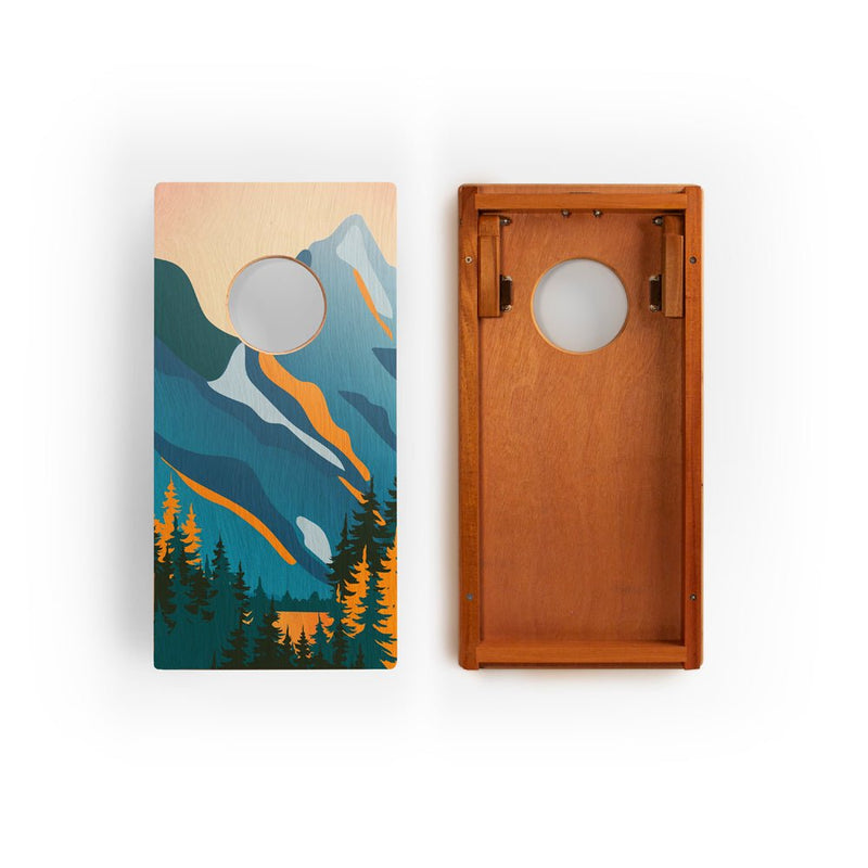 Load image into Gallery viewer, 1ft x 2ft Graphic Wood Travel Cornhole Set | National Parks Inspired Collection
