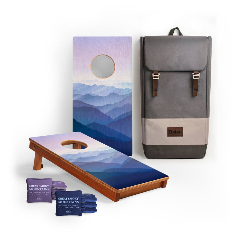 Load image into Gallery viewer, 1ft x 2ft Graphic Wood Travel Cornhole Set | National Parks Inspired Collection
