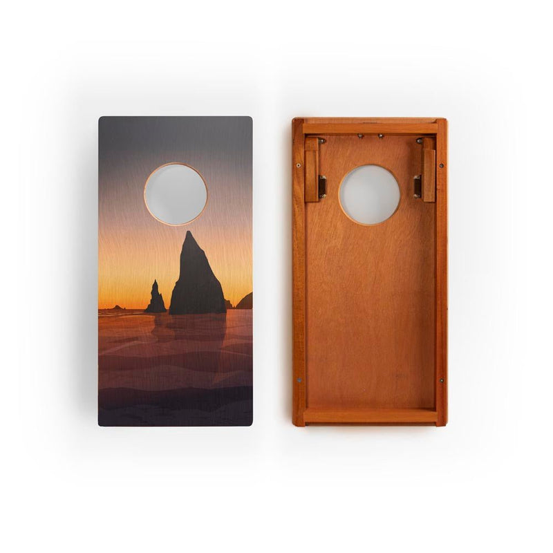 Load image into Gallery viewer, 1ft x 2ft Graphic Wood Travel Cornhole Set | National Parks Inspired Collection
