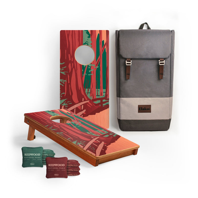 Load image into Gallery viewer, 1ft x 2ft Graphic Wood Travel Cornhole Set | National Parks Inspired Collection
