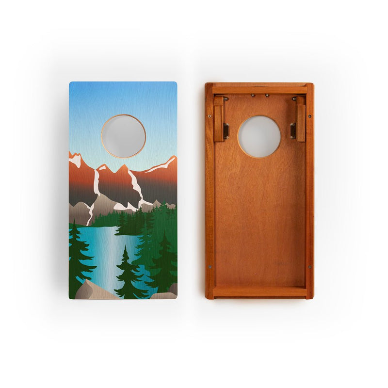 Load image into Gallery viewer, 1ft x 2ft Graphic Wood Travel Cornhole Set | National Parks Inspired Collection
