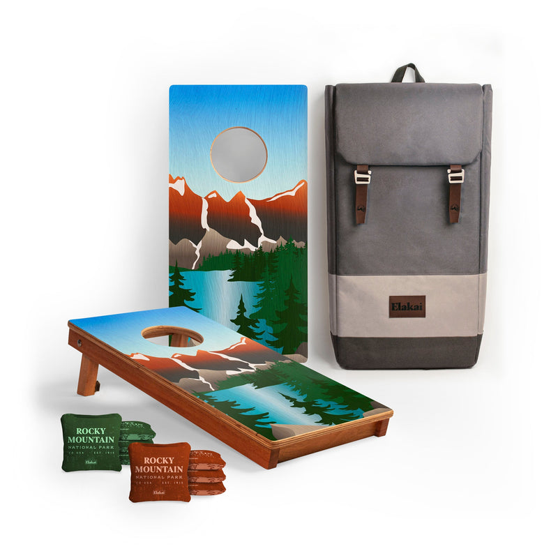 Load image into Gallery viewer, 1ft x 2ft Graphic Wood Travel Cornhole Set | National Parks Inspired Collection
