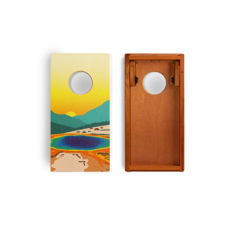 Load image into Gallery viewer, 1ft x 2ft Graphic Wood Travel Cornhole Set | National Parks Inspired Collection
