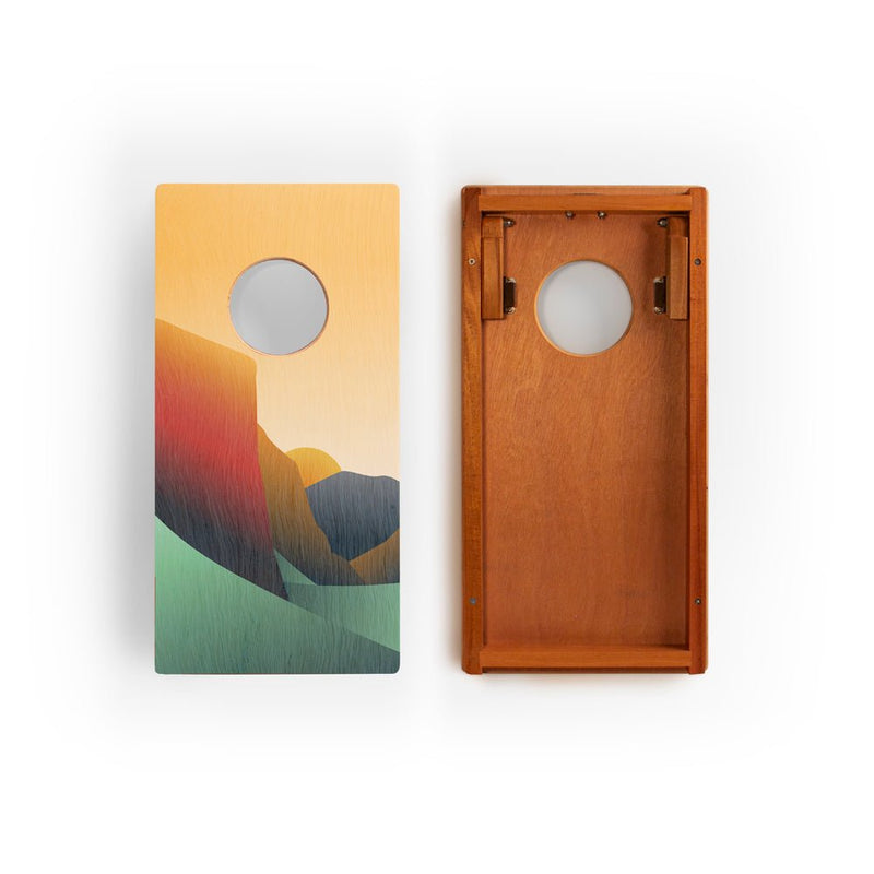 Load image into Gallery viewer, 1ft x 2ft Graphic Wood Travel Cornhole Set | National Parks Inspired Collection
