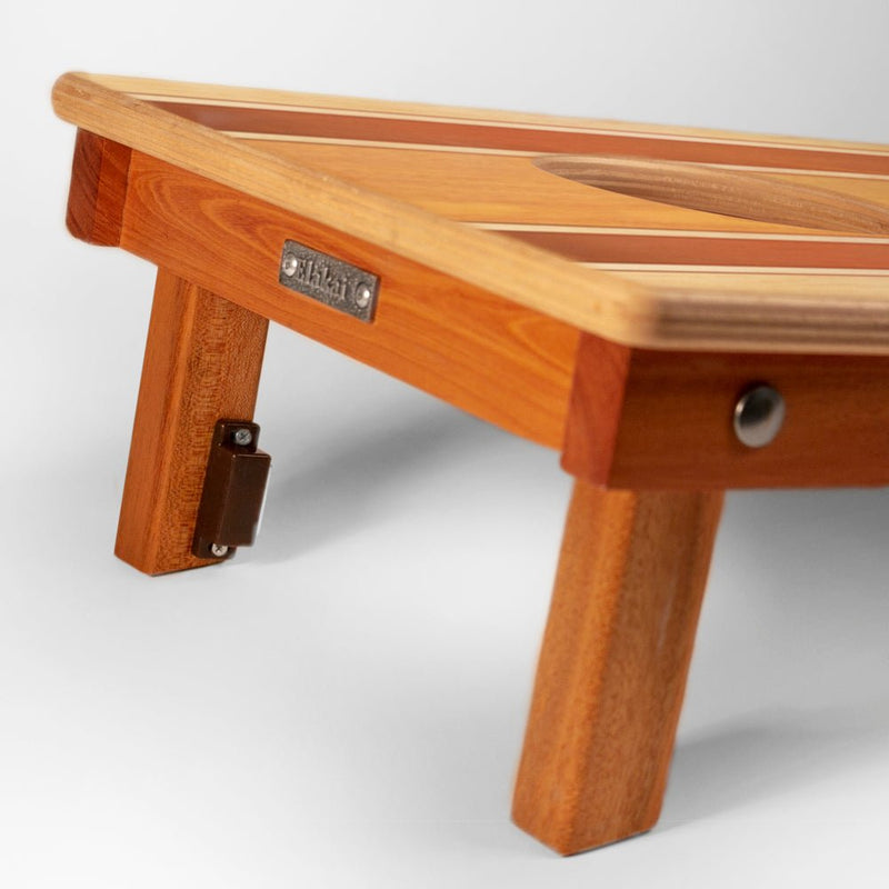 Load image into Gallery viewer, 1ft x 2ft Graphic Wood Travel Cornhole Set | Natural Surf Beach Collection
