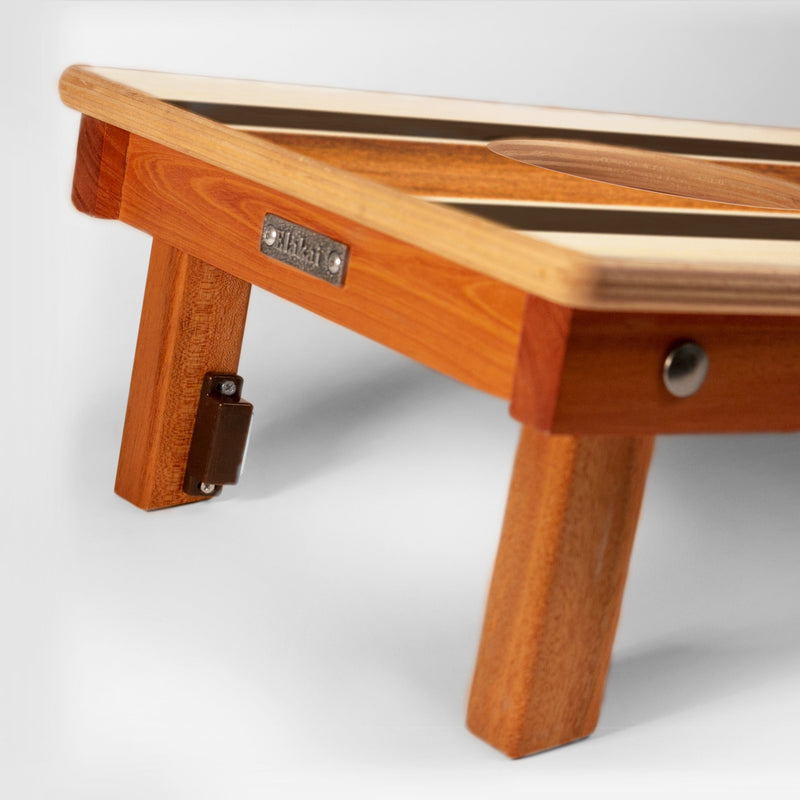 Load image into Gallery viewer, 1ft x 2ft Graphic Wood Travel Cornhole Set | Natural Surf Beach Collection
