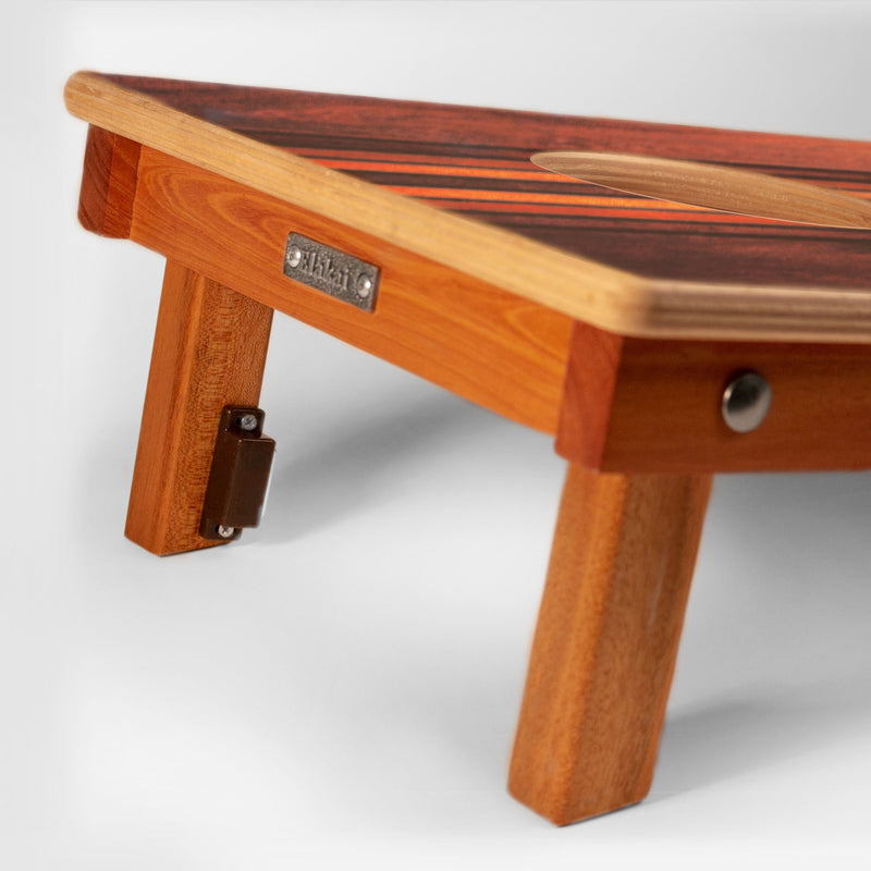 Load image into Gallery viewer, 1ft x 2ft Graphic Wood Travel Cornhole Set | Natural Surf Beach Collection
