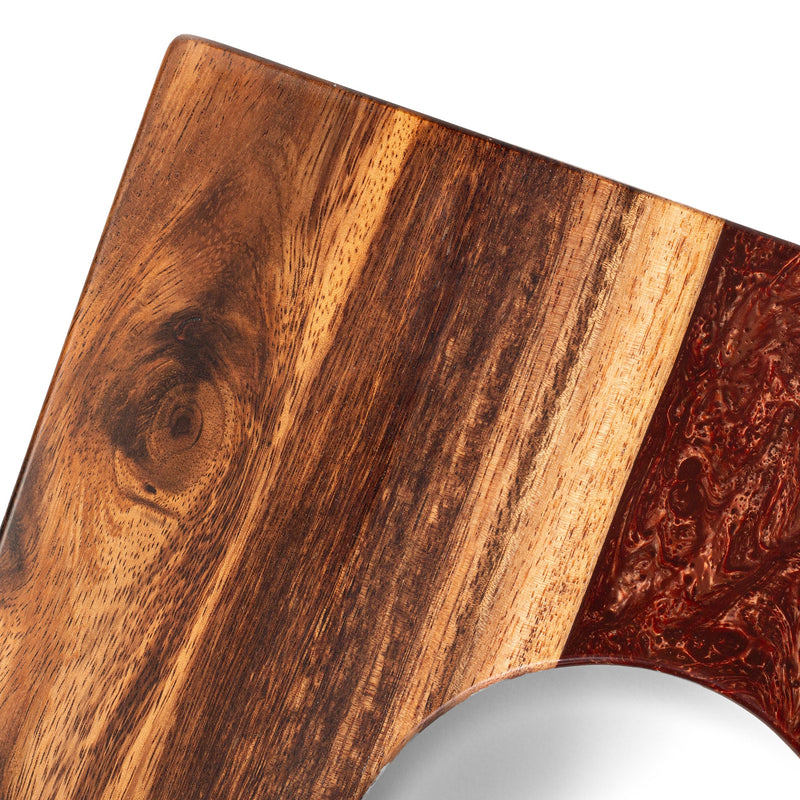 Load image into Gallery viewer, 1ft x 2ft Resin &amp; Wood Travel Cornhole Set | Live Edge River Collection
