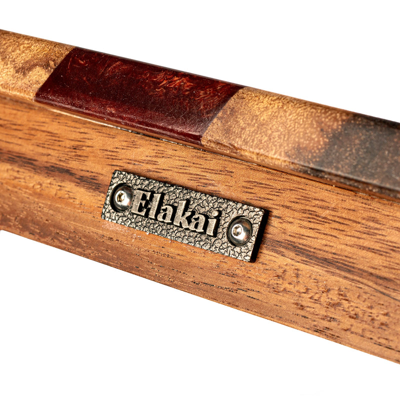 Load image into Gallery viewer, 1ft x 2ft Resin &amp; Wood Travel Cornhole Set | Live Edge River Collection
