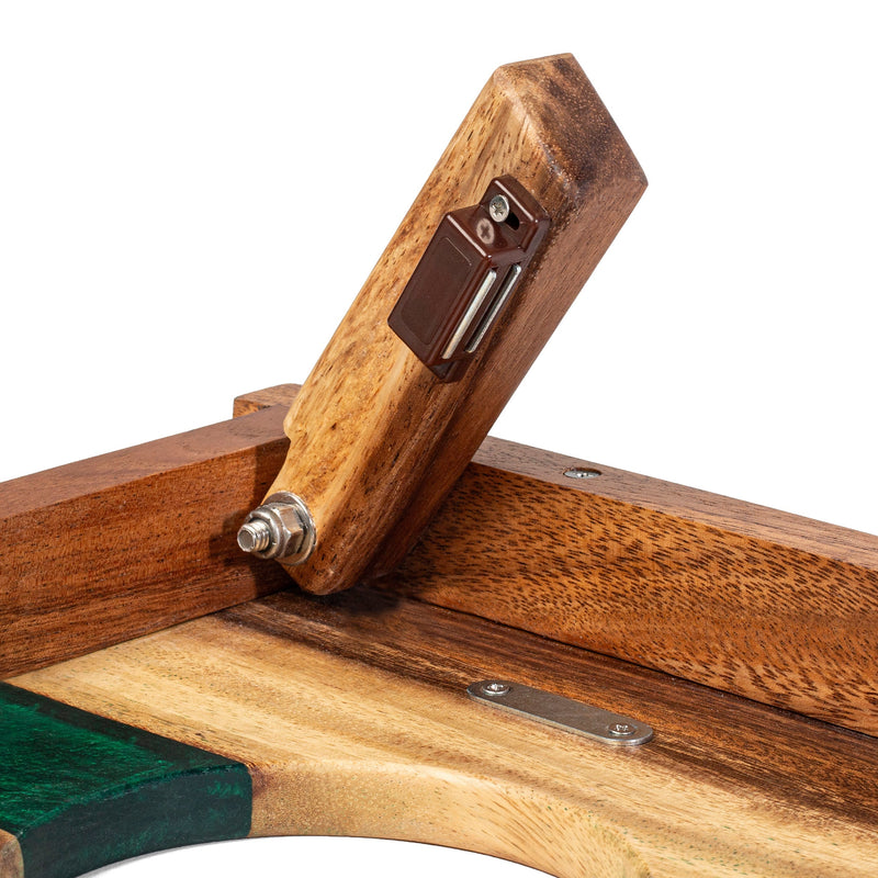 Load image into Gallery viewer, 1ft x 2ft Resin &amp; Wood Travel Cornhole Set | Live Edge River Collection
