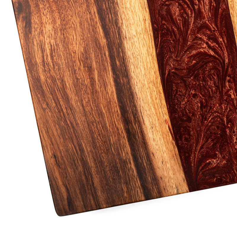 Load image into Gallery viewer, 1ft x 2ft Resin &amp; Wood Travel Cornhole Set | Live Edge River Collection
