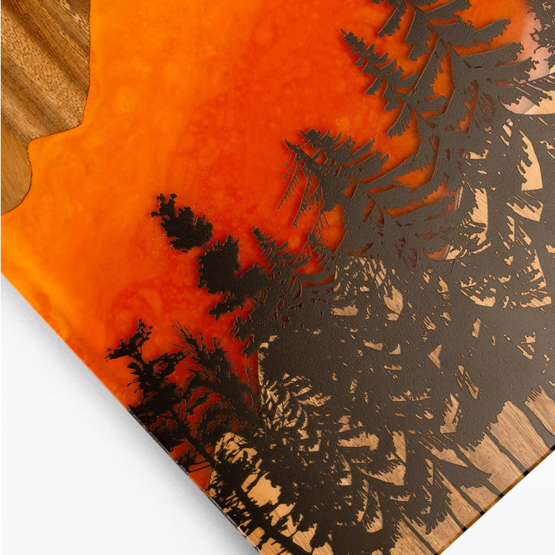 Load image into Gallery viewer, 1ft x 2ft Resin &amp; Wood Travel Cornhole Set | Mountain Collection
