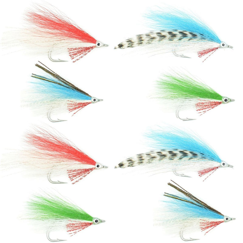 Load image into Gallery viewer, Lefty's Deceiver Streamer Collection - 8 Saltwater Flies - Hook Size 1/0
