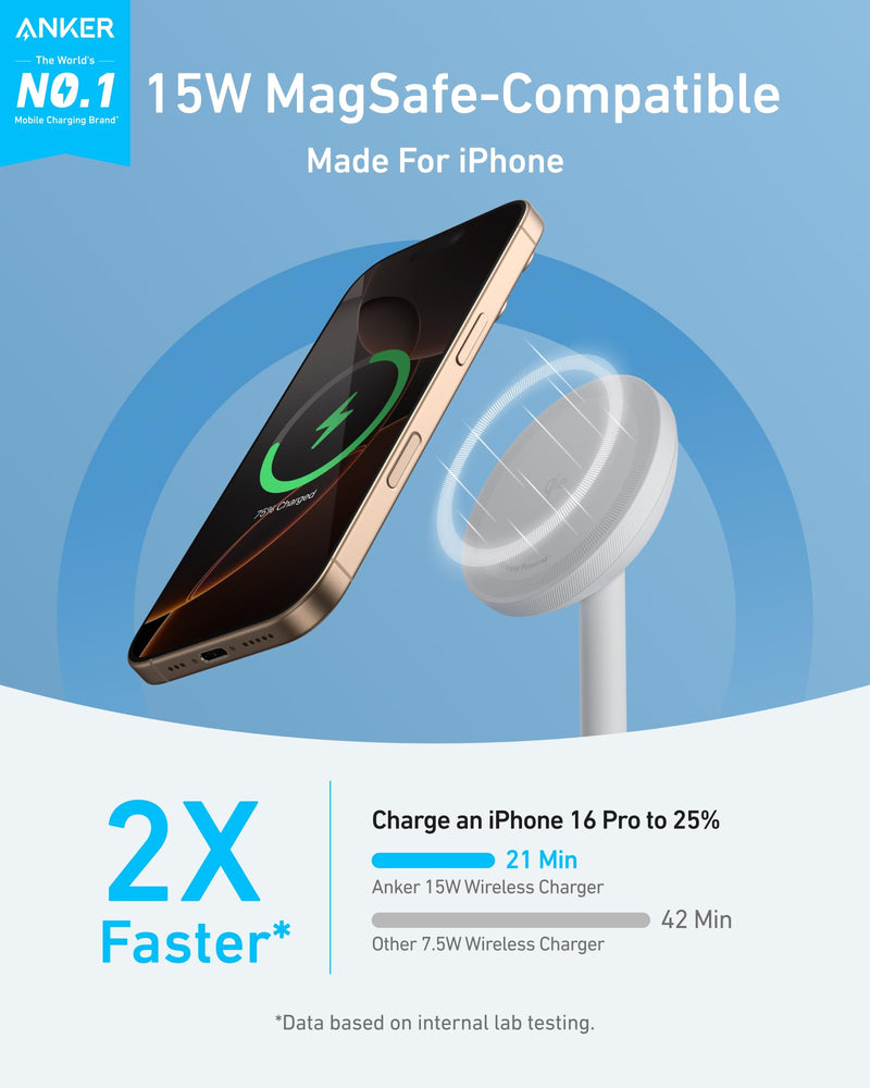 Load image into Gallery viewer, Anker MagGo Wireless Charger (Stand) with Adapter and Cable BOA
