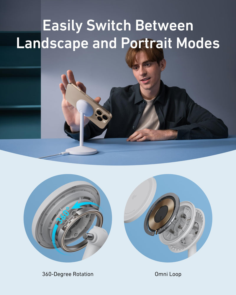 Load image into Gallery viewer, Anker MagGo Wireless Charger (Stand) with Adapter and Cable BOA
