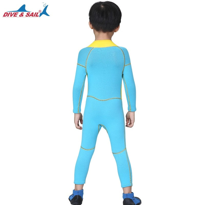 Load image into Gallery viewer, 2.5 mm Kid&#39;s Zippered Neoprene Swimsuit

