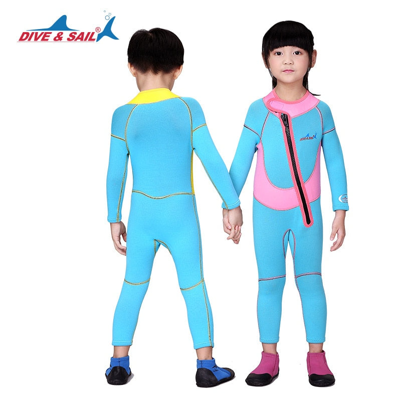 Load image into Gallery viewer, 2.5 mm Kid&#39;s Zippered Neoprene Swimsuit
