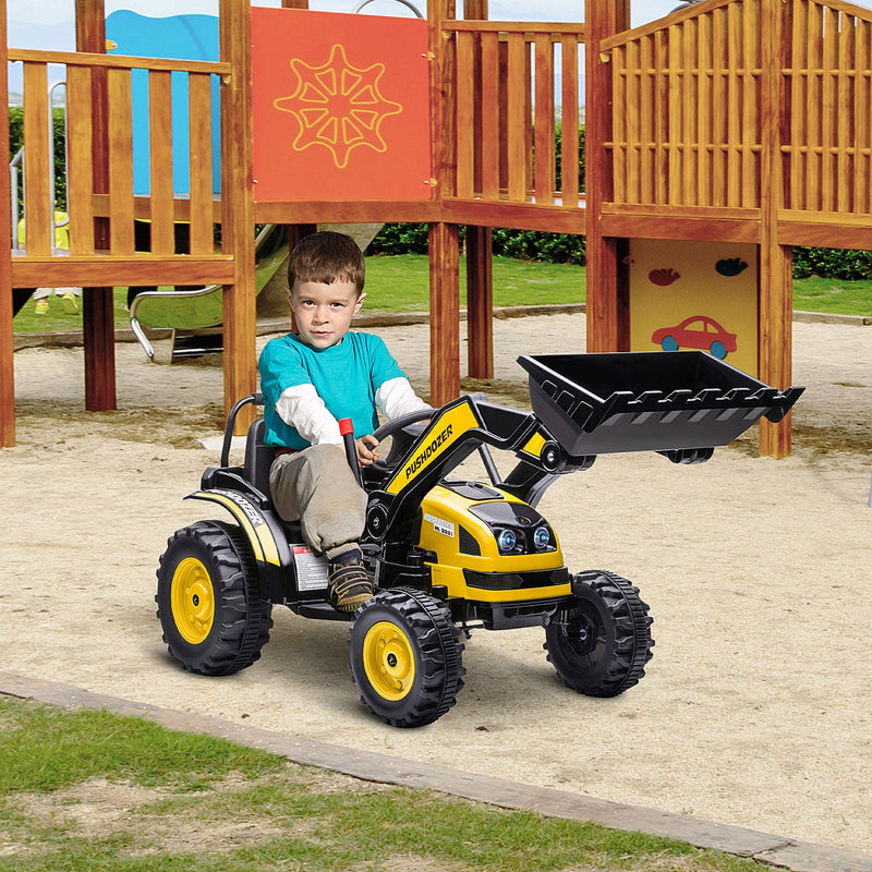 Load image into Gallery viewer, Excavator 6V Battery Tractor with Music and Headlight for Kids&#39; Riding Fun
