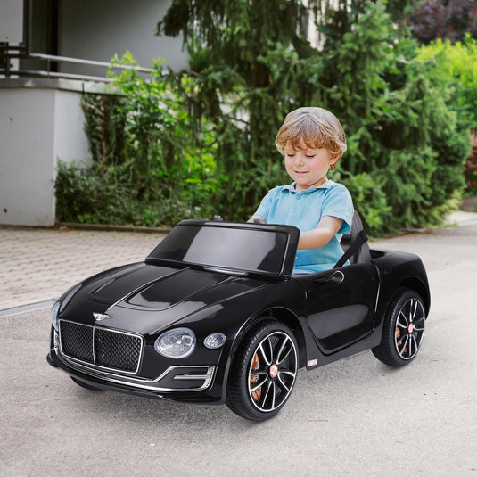Licensed 12V Bentley Ride On Car for Kids with Parent Remote Control - Black