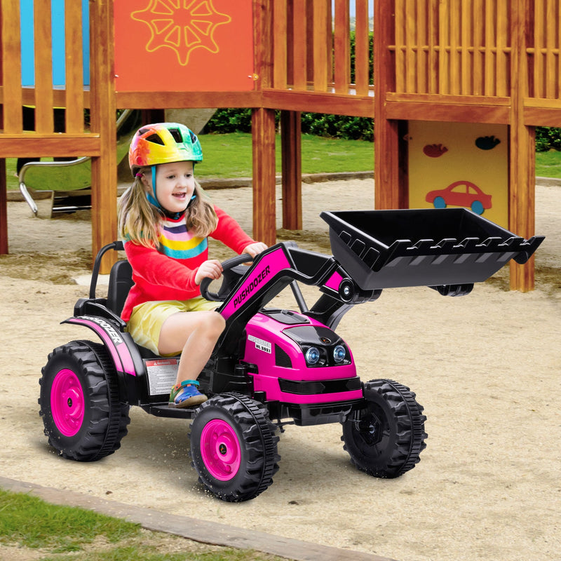 Load image into Gallery viewer, Excavator 6V Battery Tractor with Music and Headlight for Kids&#39; Riding Fun
