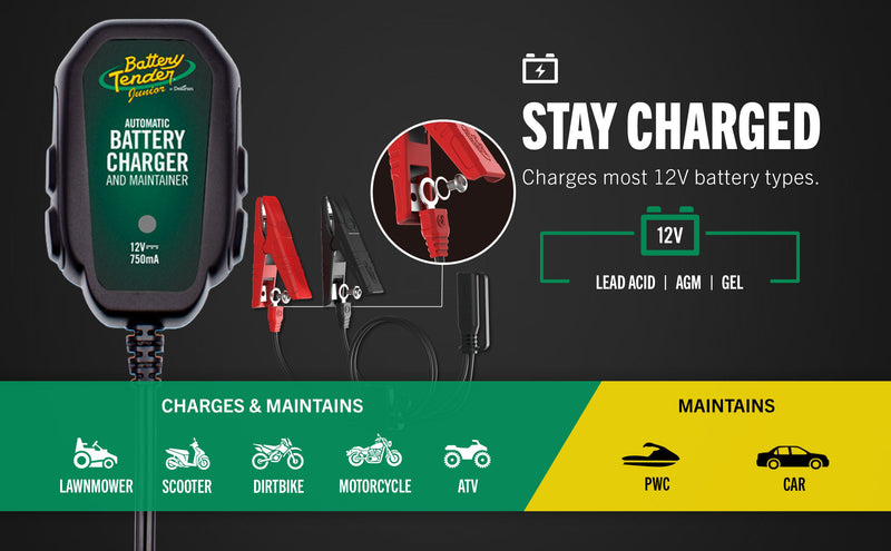 Load image into Gallery viewer, Battery Tender Junior 750mA 12V Battery Charger and Maintainer
