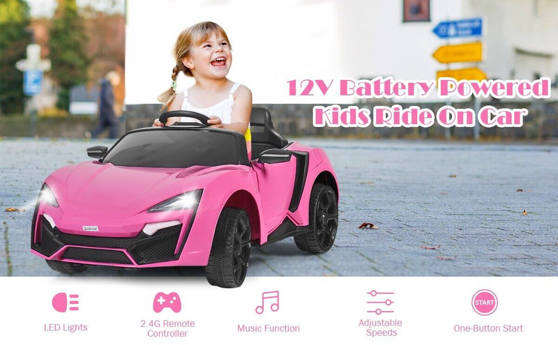 Load image into Gallery viewer, 2-Door 12V RC Electric Ride-On Car for Kids with Music and Lights
