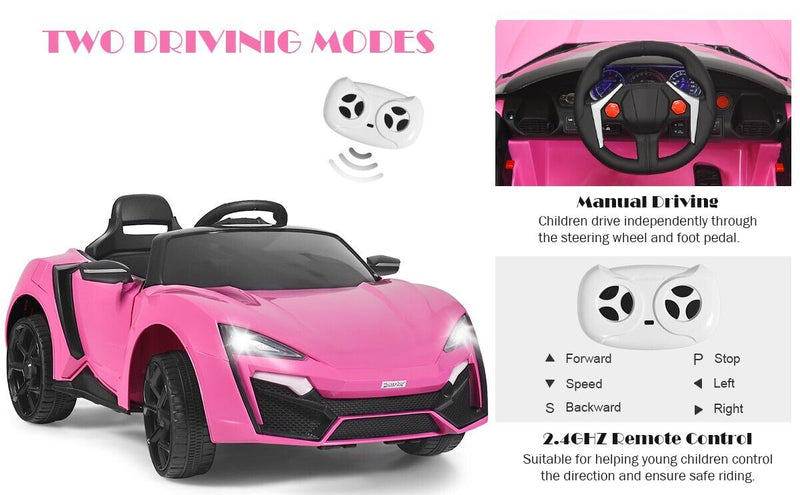 Load image into Gallery viewer, 2-Door 12V RC Electric Ride-On Car for Kids with Music and Lights
