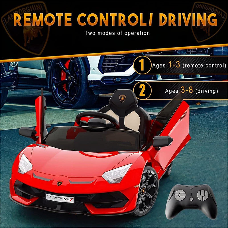 Load image into Gallery viewer, 2-in-1 Electric Ride On Sports Car Toy with Remote Control, 12V Battery, 2 Speeds, and LED Lights
