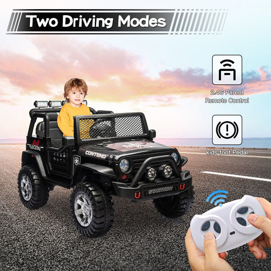 2-Seater 12V Electric Ride-On Jeep for Kids with Remote Control