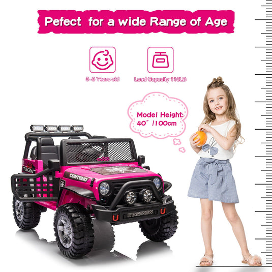 2-Seater 12V Electric Ride-On Jeep for Kids with Remote Control