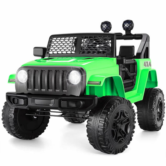Electric Ride-On Truck for Kids with Remote Control, MP3 Player, LED Lights, and 12V Battery